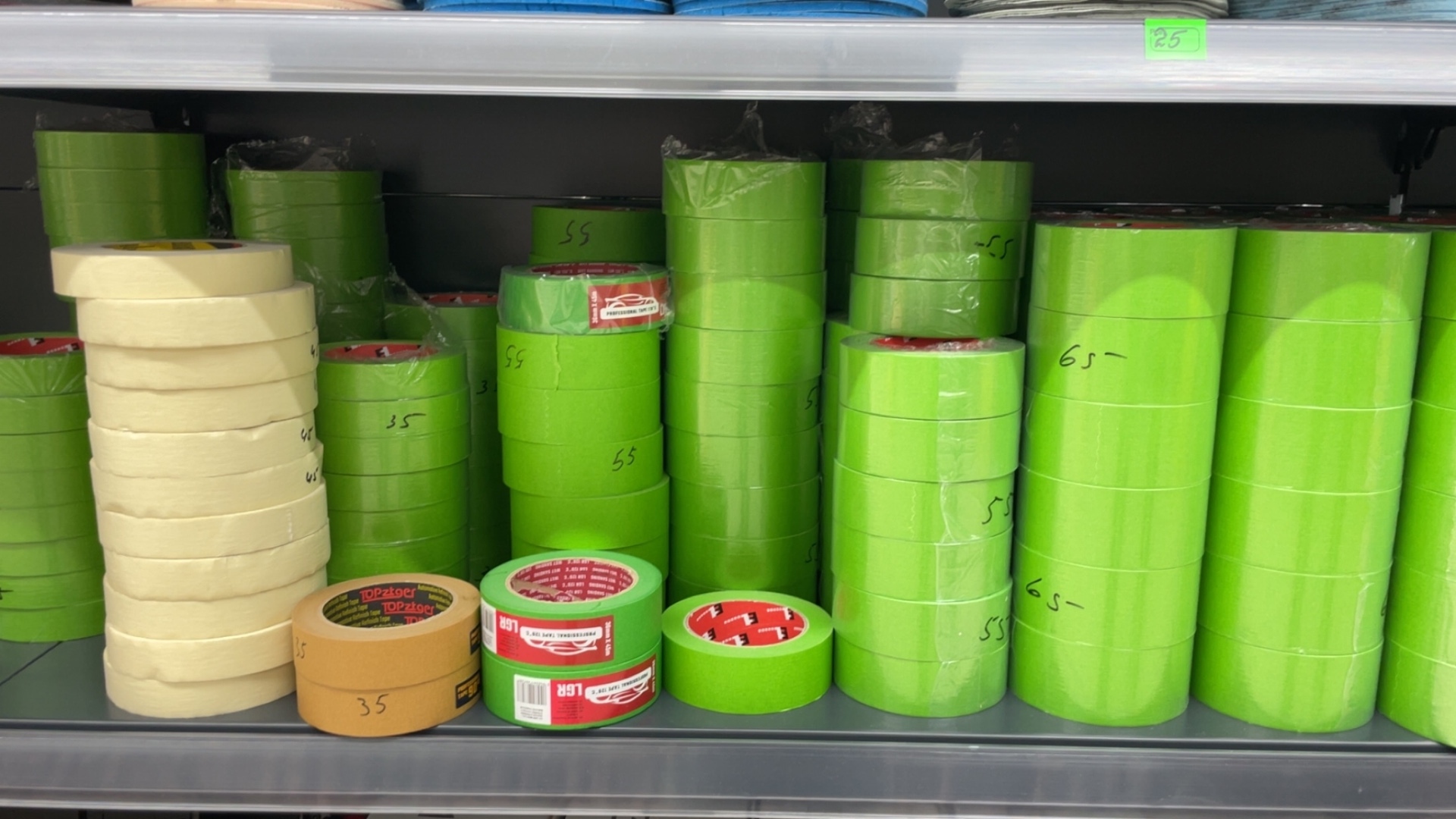 Bandă de mascare verde pentru vopsitorie