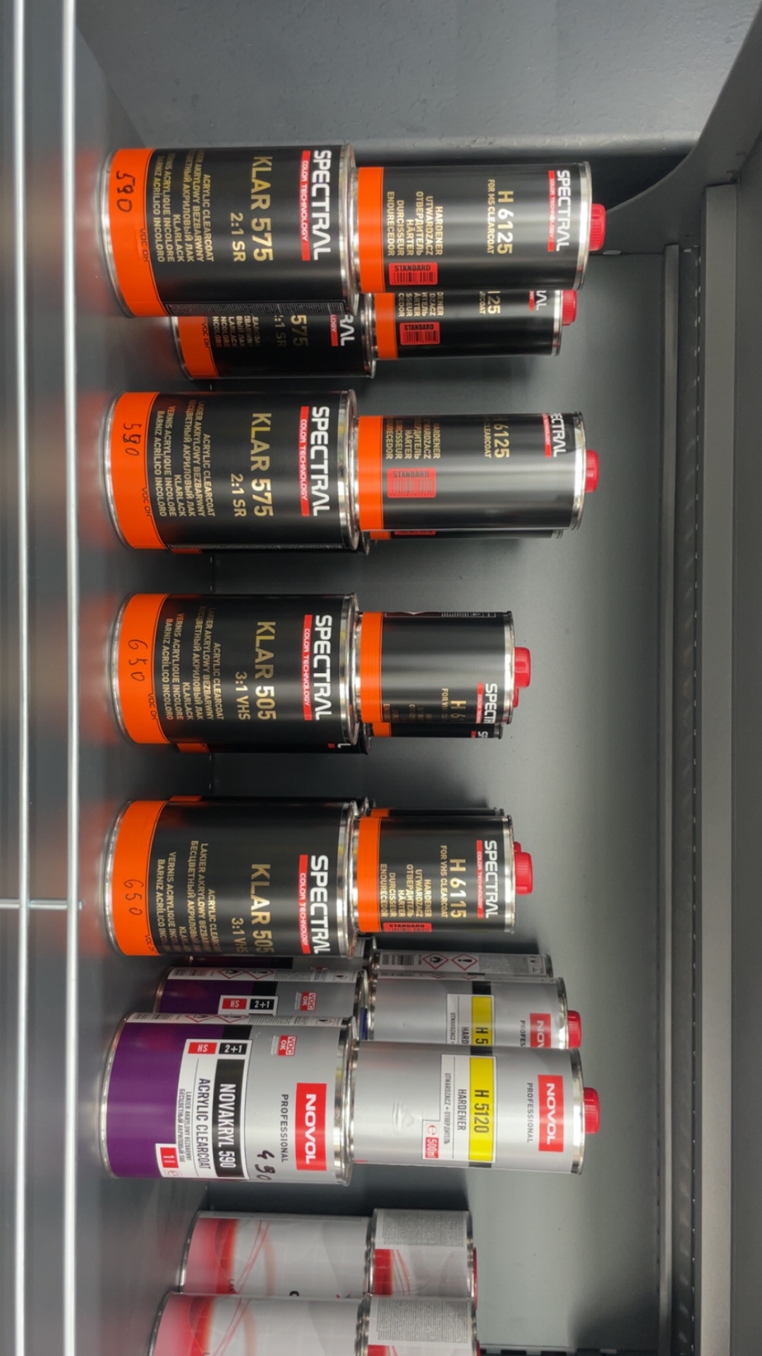 Spectral Klar 575 și 505 clearcoat cu Novakryl 590